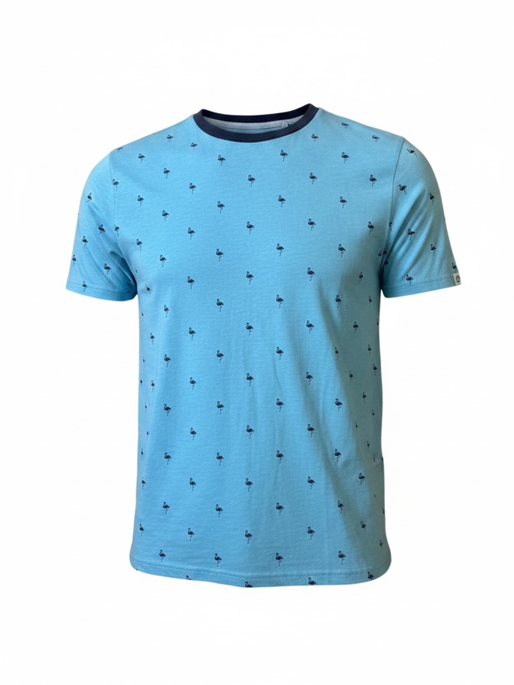 Free Planet Light Blue Short Sleeve T-Shirt with Navy Print. Men’s XL